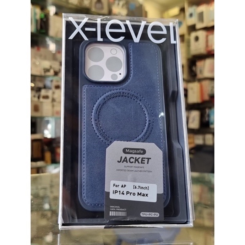 IPHONE 14 | 14 Pro | 14 PLUS - ỐP DA CAO CẤP XLEVEL LEATHER JACKET MASAFE HỖ TRỢ SẠC KHÔNG DÂY