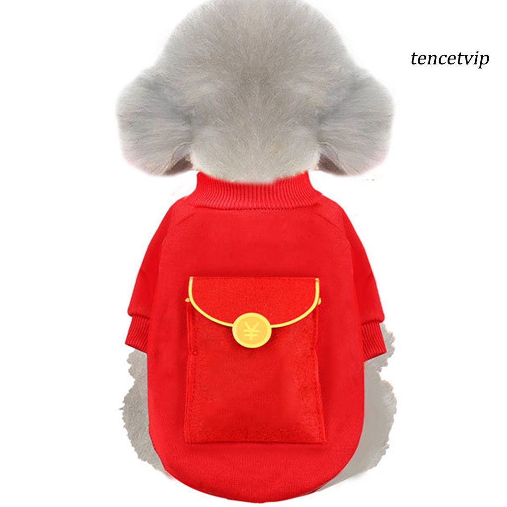 Áo sweater thời trang phong cách năm mới đáng yêu thoáng mát dành cho thú cưng