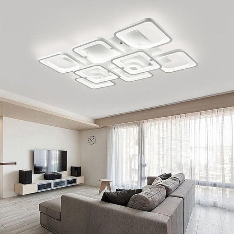 - Đèn Ốp Trần Vuông 8 Cánh