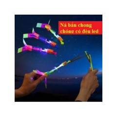 Đồ Chơi Ná Bắn Chong Chóng Xoay Có Đèn Led Bắn Bằng Thun