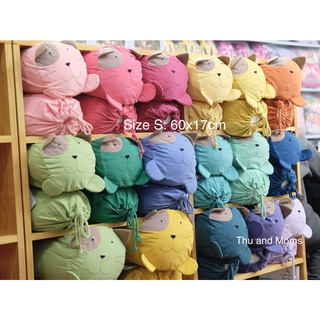 Size S 60x17cm Gối ôm và Vỏ gối ôm cho bé Hikosen Cara Nhật Bản vải cotton tự nhiên mềm mát V-Z17-160S