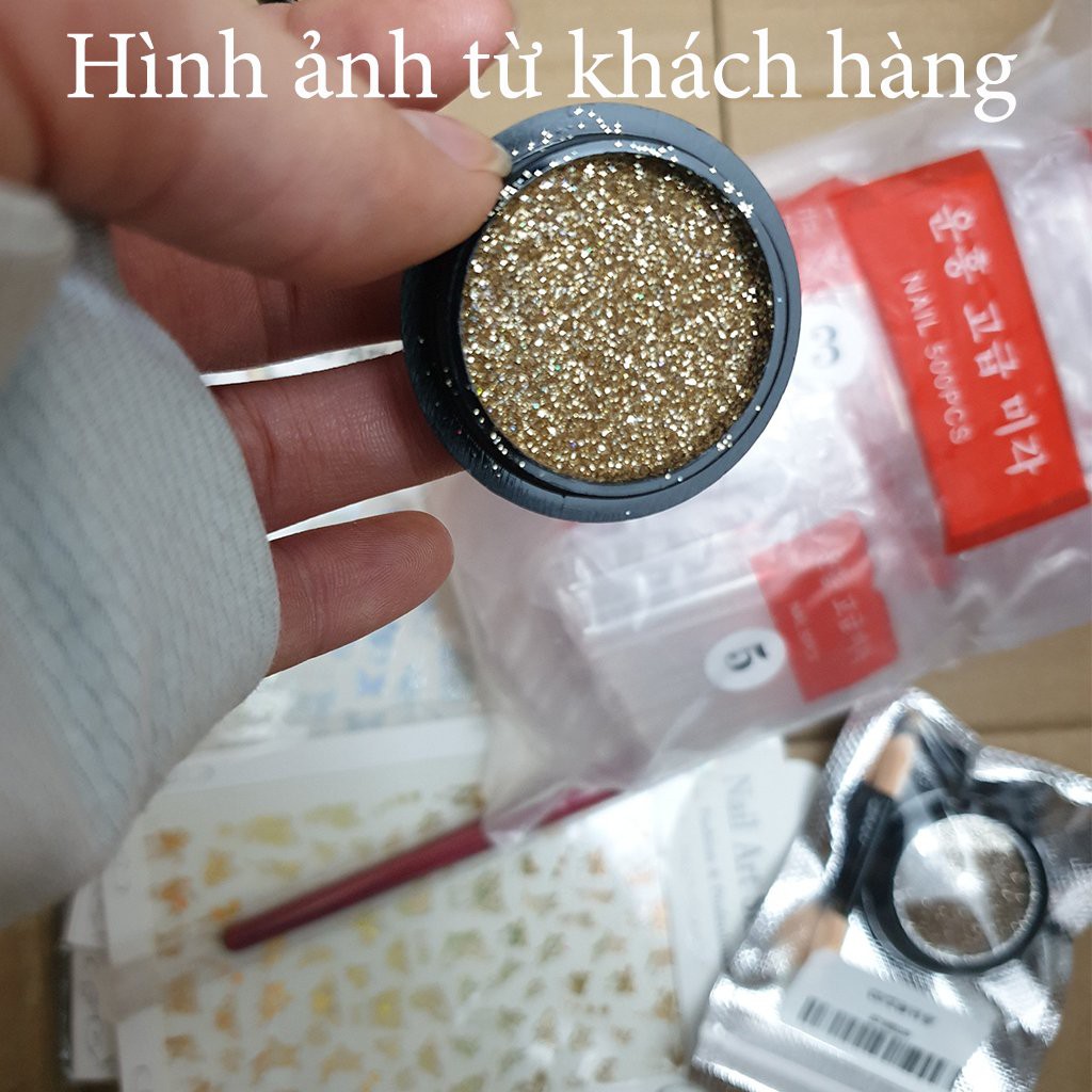 Nhũ rắc ánh kim cương - Nhũ rắc nail 6 màu sang chảnh trang trí móng tay (lẻ 1 hủ)