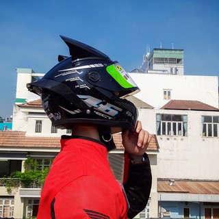Mũ bảo hiểm Fullface A.G.U Top Phượt tem 46 trắng - Hàng Chính Hãng