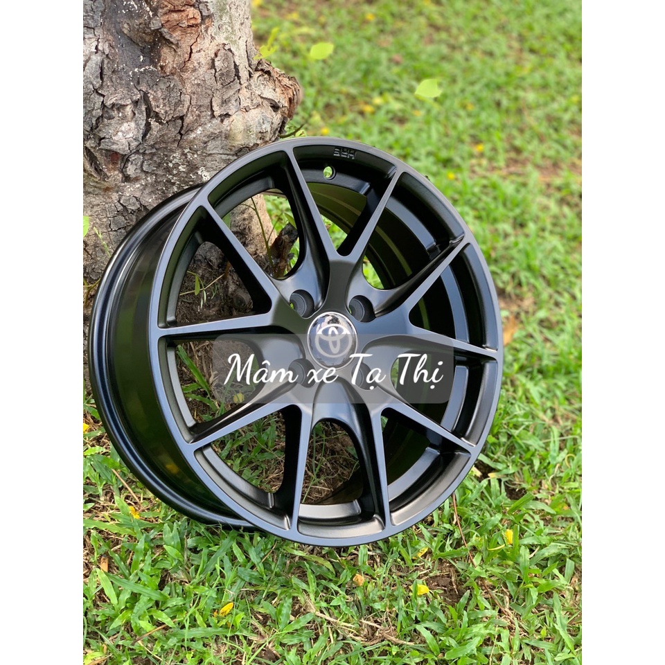 Mâm xe Đúc thể thao đen nhám 15 inch độ Toyota Vios