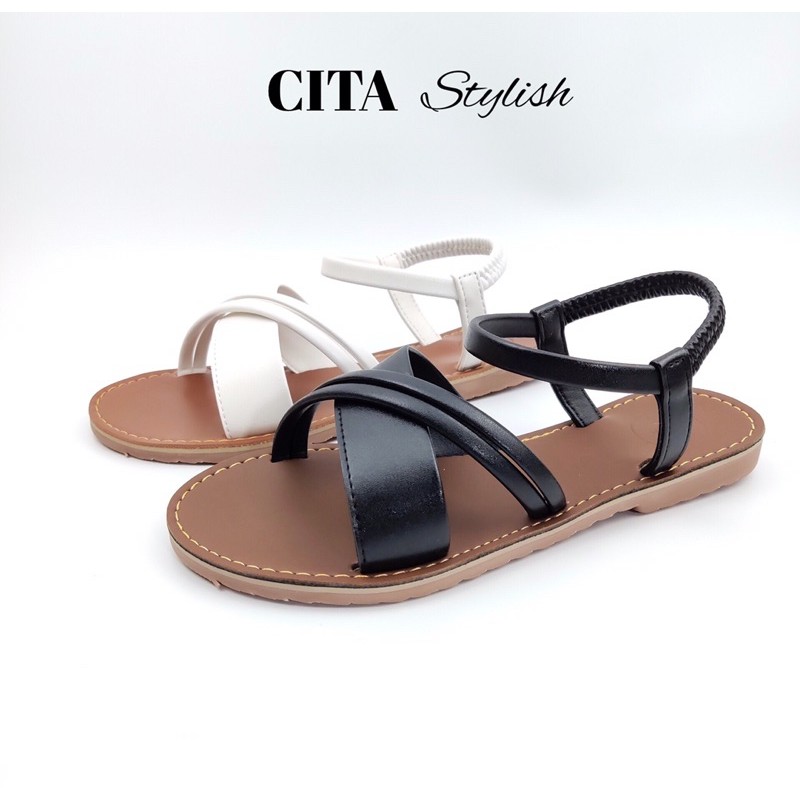 Sandal nữ đế bệt quai chéo CITA STYLISH êm nhẹ mã CITA.17