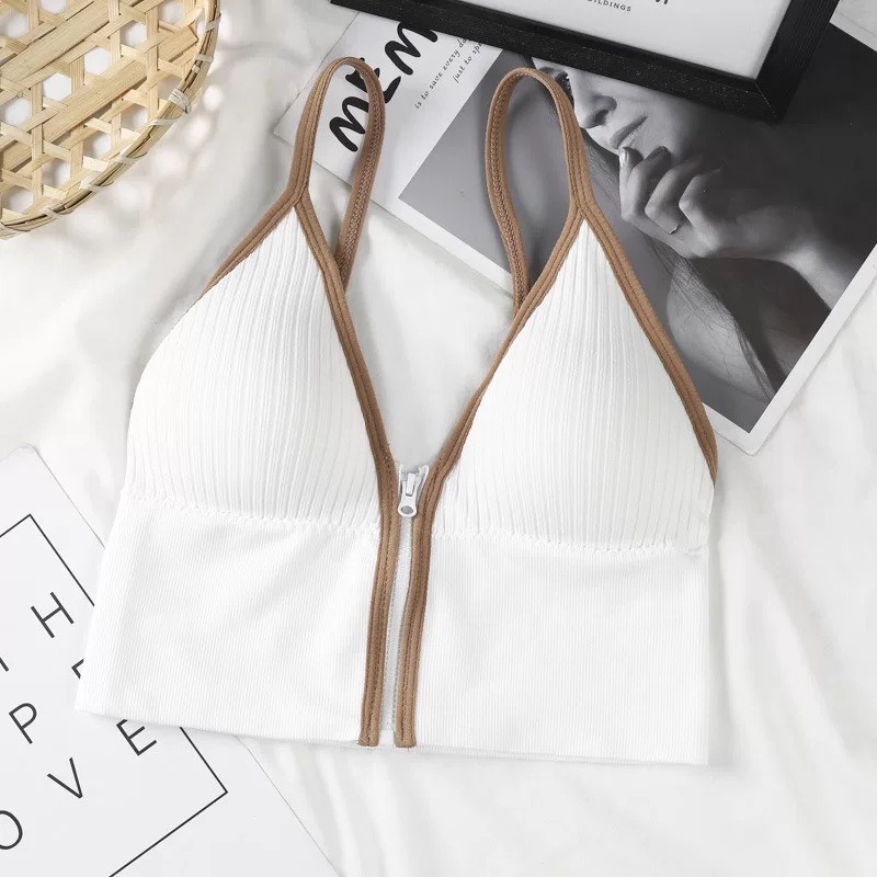 Áo bra nâng vòng một , bra có khoá kéo -Hàng Quảng Chau Cao Cấp không gian eva KGE