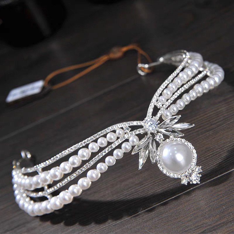 VƯƠNG MIỆN CÔ DÂU ĐÍNH HẠT TRAI DÁNG CÔNG CHÚA DỄ THƯƠNG