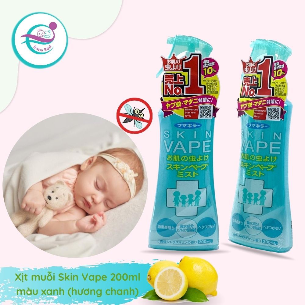 [Hỏa tốc HCM] Xịt chống muỗi Skin Vape - Xanh và Bấm móng tay trẻ em