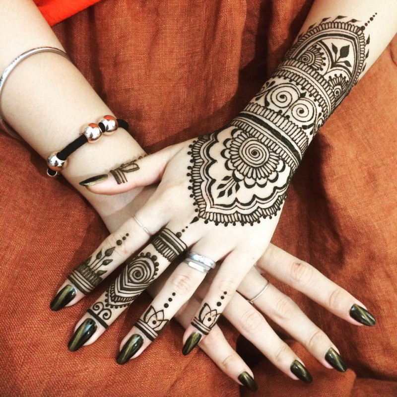 Khuôn vẽ henna, hình xăm mẫu mới kiểu ẩn độ