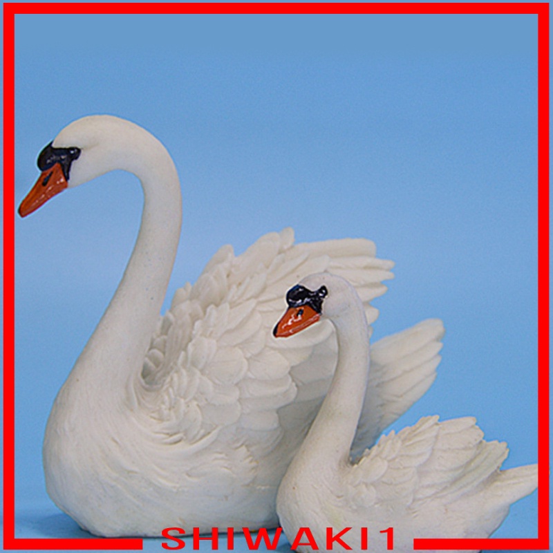 Tượng Thiên Nga Bằng Nhựa Resin Dễ Thương Trang Trí Sân Vườn