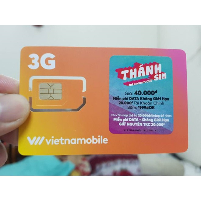 Sim 3G vietnamobile 120GB Thánh Sim