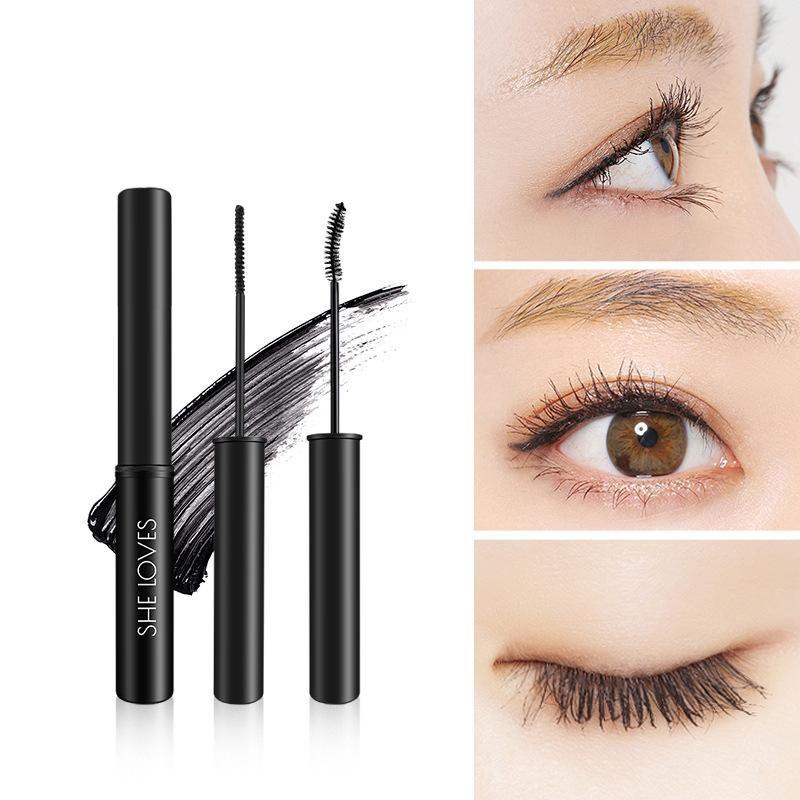 Mascara đầu cọ mảnh kháng nước không nhòe chuốt mi dài/cong vút