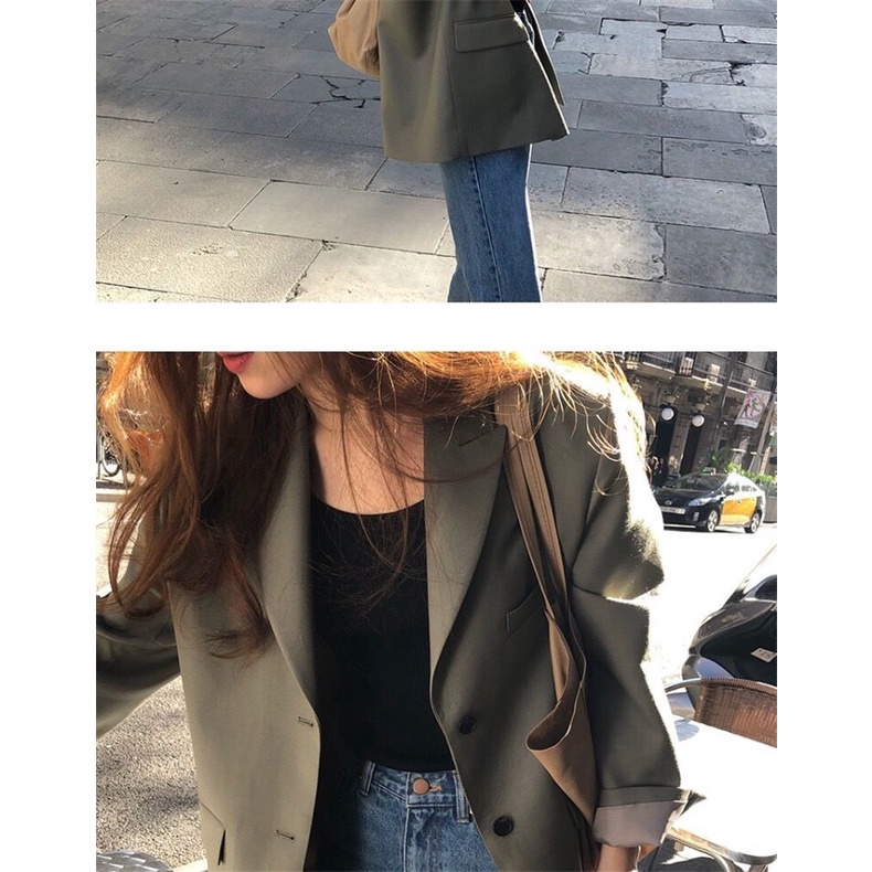 Áo khoác dáng rộng thời trang kiểu Anh cho nữ