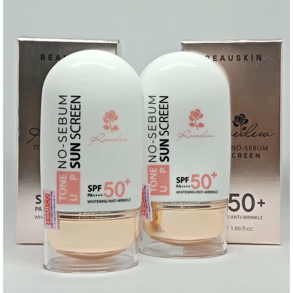 KEM CHỐNG NẮNG KIỀM DẦU NÂNG TÔNG BEAUSKIN ROSEDEW TONEUP NO SEBUM SUNSCREEN