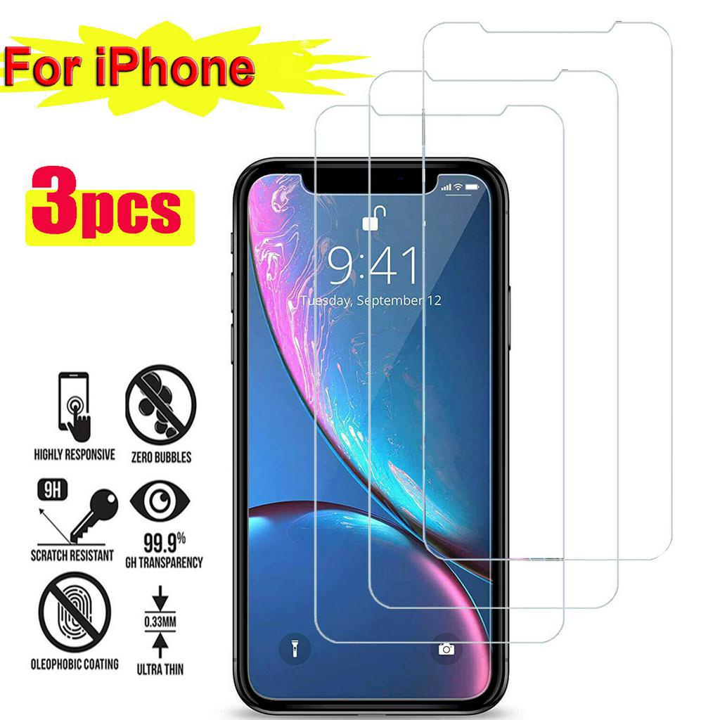Kính cường lực 9h chống trầy chống vỡ cho Iphone 6 6s 7 8 Plus X Xs Xr Xs Max 11 Pro Max 12 Mini