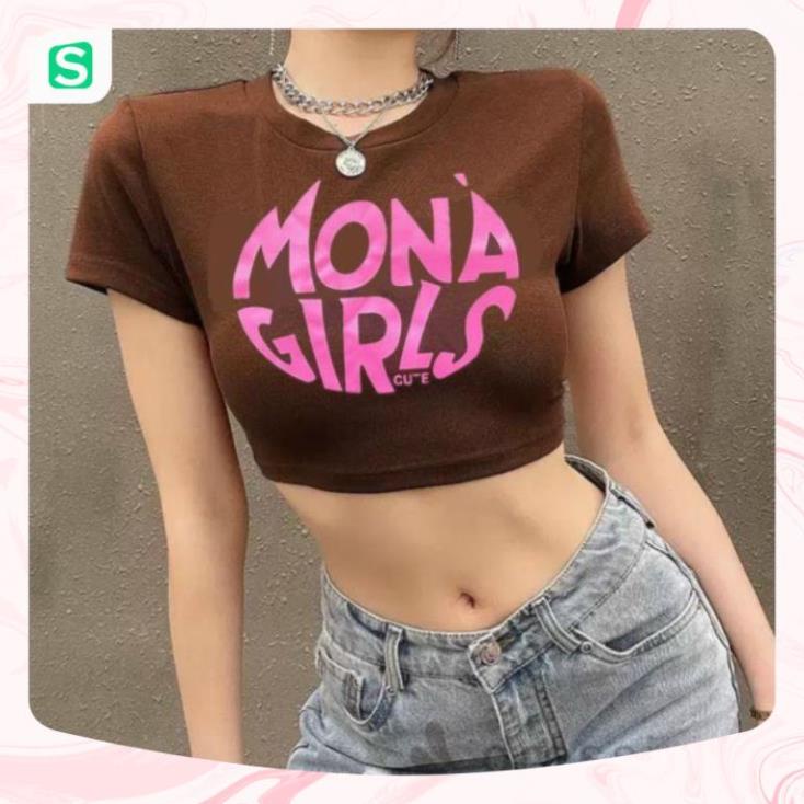 FreeShip -  Áo Croptop,  Áo thun croptop Mona Girls
