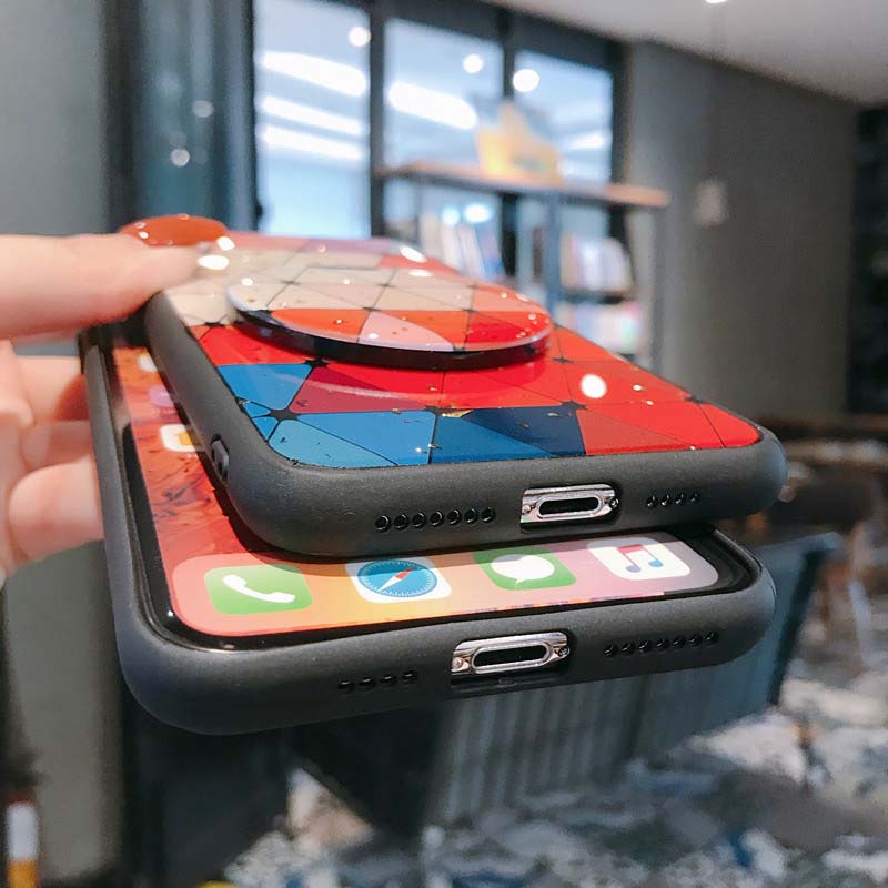 Ốp Điện Thoại Tráng Gương Họa Tiết Lá Vàng Lấp Lánh Kèm Dây Đeo Cho Redmi Note 11 Pro