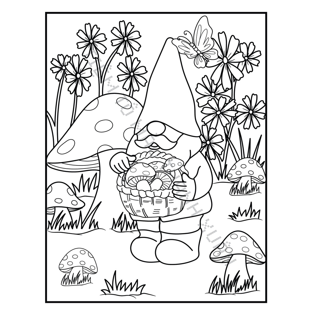 Set 10 Tờ Tranh Tô Màu Hình Chú Lùn Tô Màu Sáp, Màu Chì - Tiệm Tô Màu Thanh Xuân