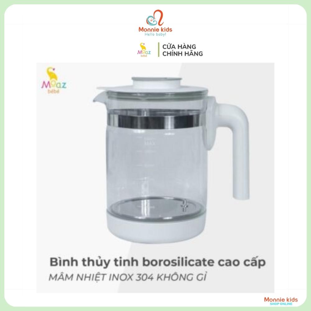 Bình thủy tinh thay thế máy Moaz Bebe MB031, ấm máy đun nước pha sữa cho bé - Monnie Kids