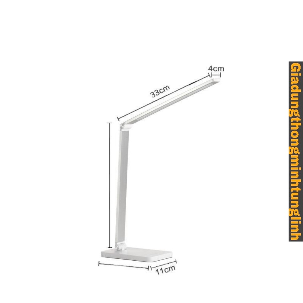 Đèn học, đèn làm việc đọc sách kèm Sạc Không Dây cảm ứng -Đèn học tập tiết kiệm năng lượng 5 chế độ đèn giúp bảo vệ mắt