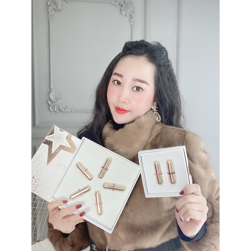 [Mã BMBAU200 giảm 200K đơn 699K] Son Môi Mini - Set 5 Thỏi Love M.O.I Mini Hồ Ngọc Hà - Golden Gift - MOI Cosmetics