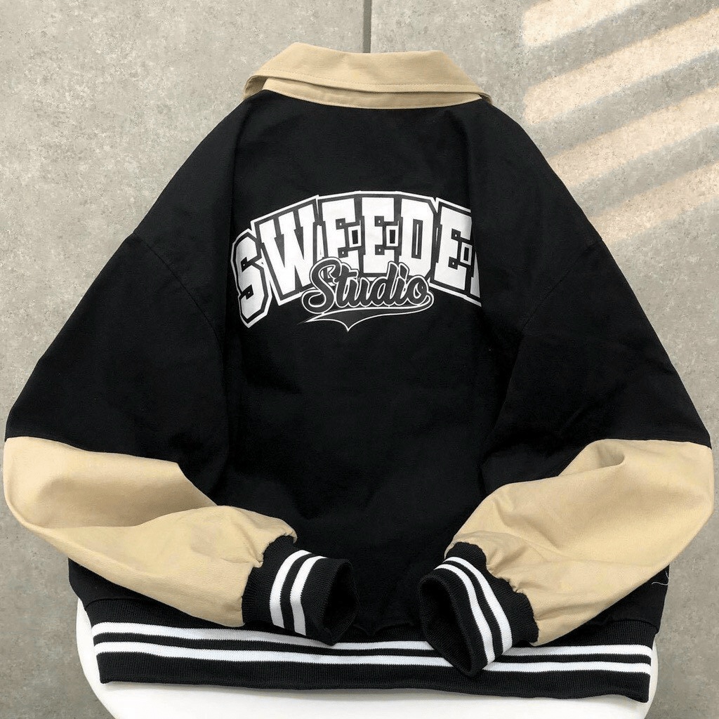 Áo Khoác Dù Unisex 2 Lớp Cổ Bẻ Cúc Bấm Phối Màu Siêu Đẹp - CLITUS FASHION