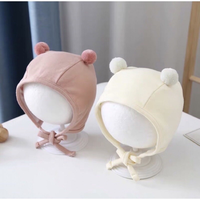 Mũ trùm đầu, che thóp đáng yêu cho bé