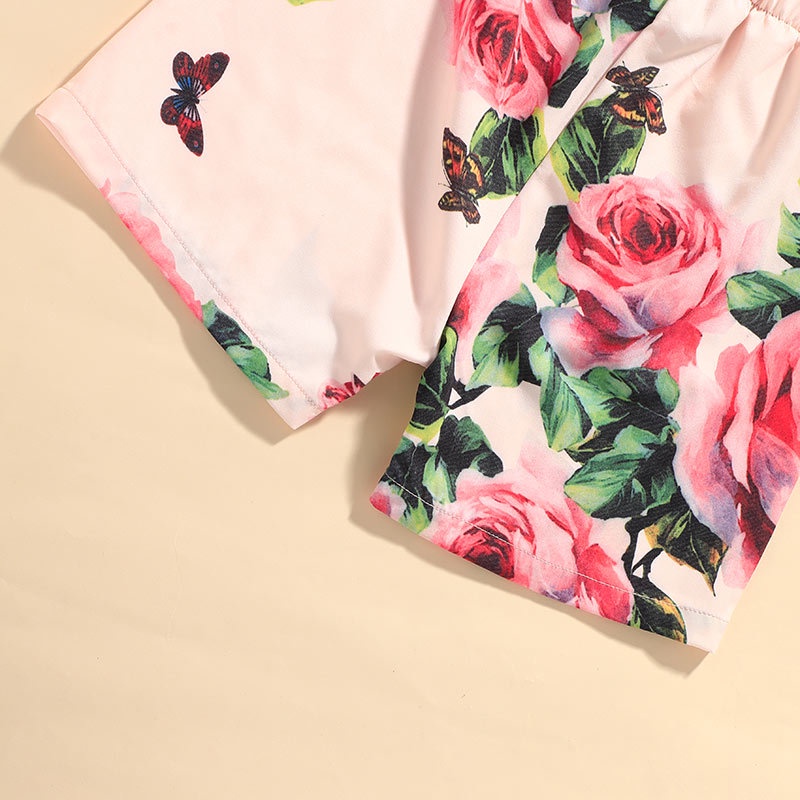 Combo bộ đồ bé gái 1-5 tuổi tay áo croptop quần đùi set mùa hè thời trang cho bé trẻ em