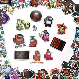 Among Us sticker - Chất liệu PVC chất lượng cao chống nước - Kích thước 4-8cm