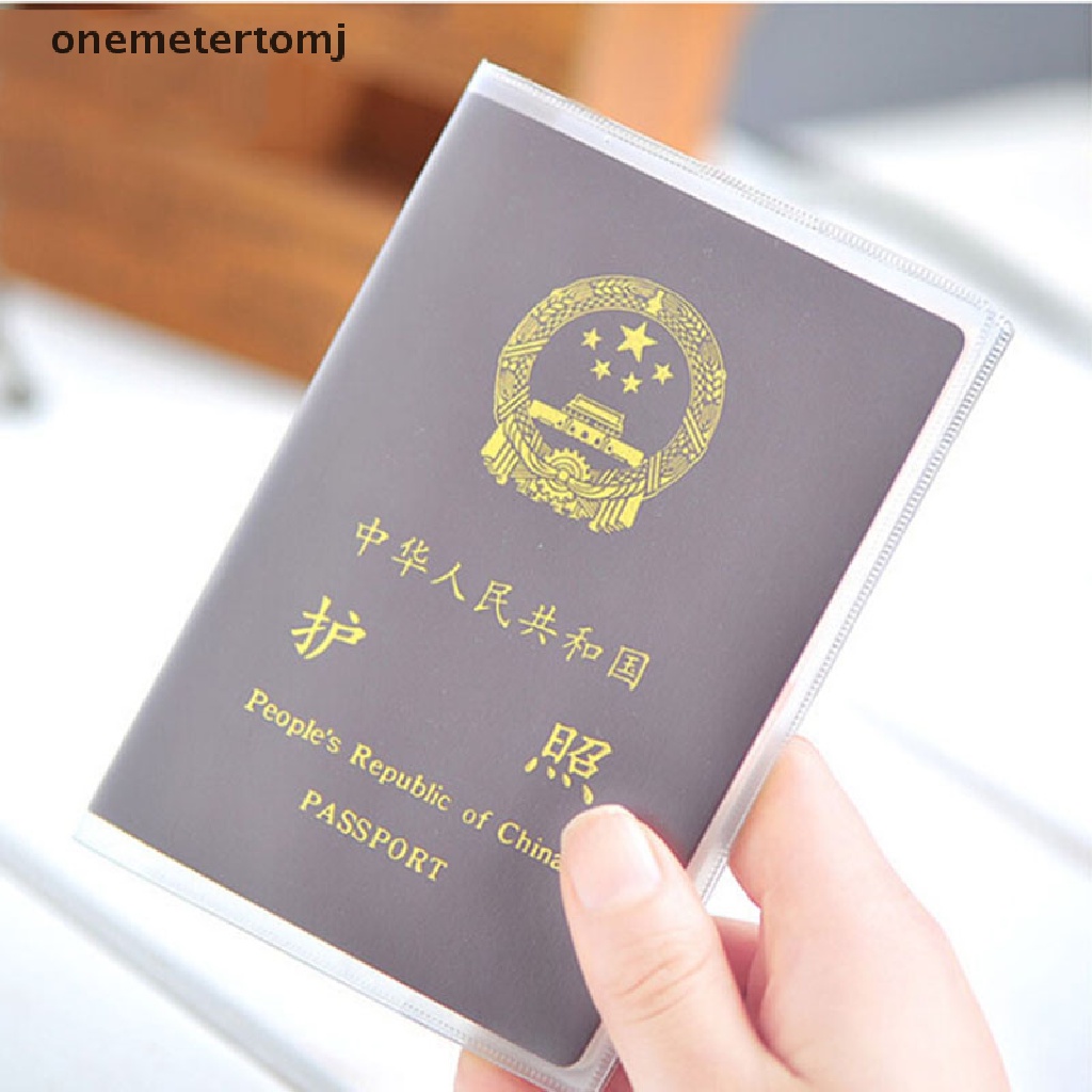 【onemetertomj】 Clear Transparent Passport Cover Holder Case Organizer ID Card Travel Protector .