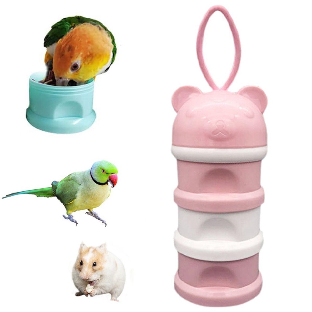 Hộp Nhựa Nhiều Tầng Đựng Thức Ăn Cho Chuột Hamster