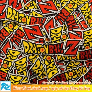 Patch vải thêu hình logo songoku dragon ball - Sticker ủi vá quần áo S182