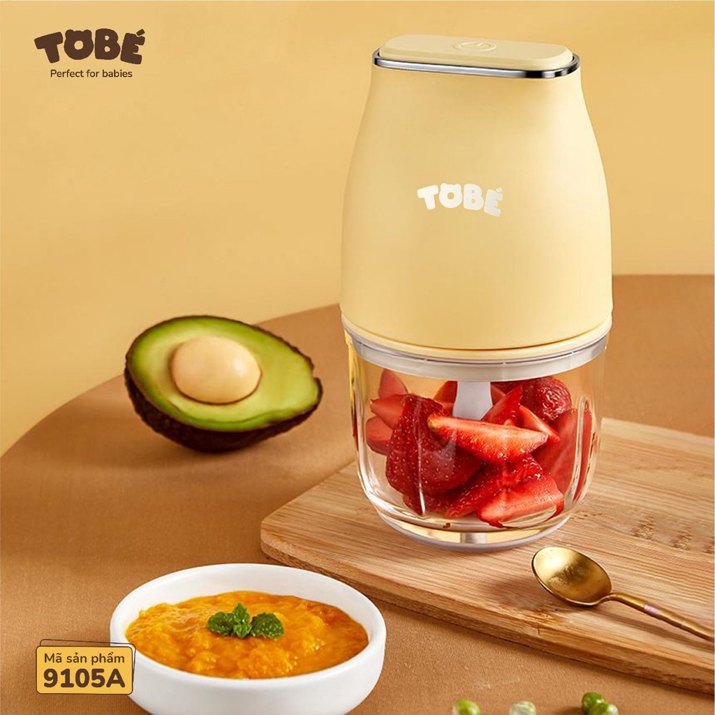 Máy xay đa năng Tobe 0.3L 6 lưỡi cối thủy tinh làm đồ ăn dặm cho bé tiết kiệm thời gian chế biến