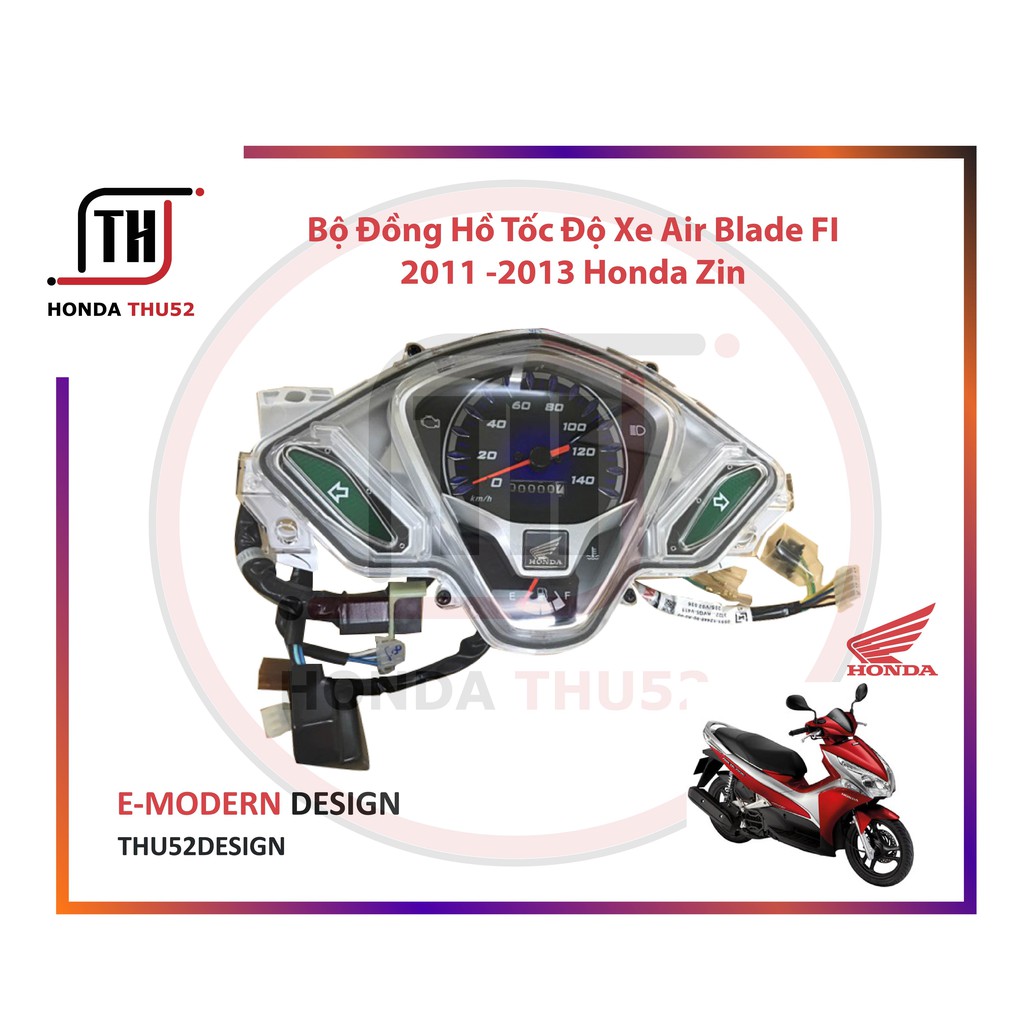 Bộ Đồng Hồ Tốc Độ công tơ mét Xe Air Blade FI Đầu Bò 2011 -2013 Honda Zin