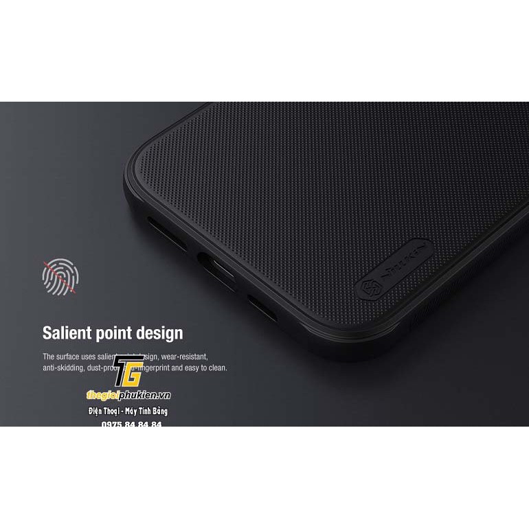 Ốp lưng iPhone 12 Pro Max, iPhone 12 Pro, iPhone 12, iPhone 12 Mini chính hãng Nillkin dạng sần viền mềm.