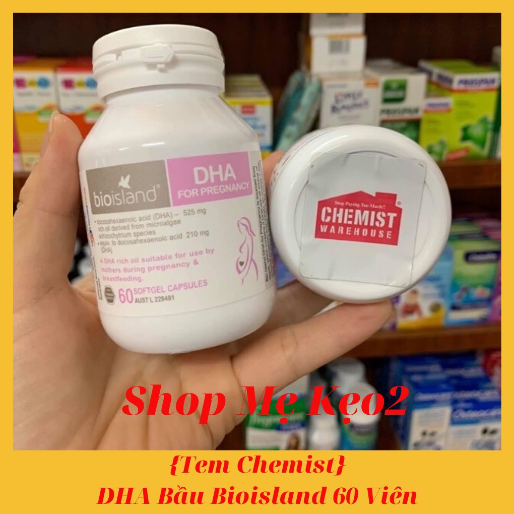 DHA Bầu Nuôi Bé Thông Minh Từ Trong Bụng Mẹ Bioisland Lọ 60 Viên