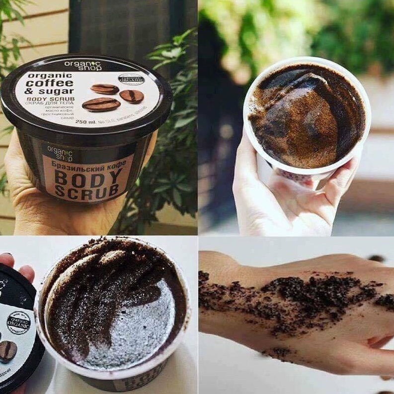Tẩy Da Chết Dưỡng Ẩm Toàn Thân Mùi Cà Phê Thơm Thư Giãn ORGANIC SHOP 250g