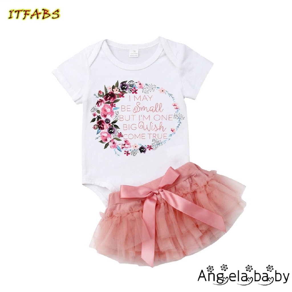 Newborn Infant Romper +Tutu Dress Sets 2Pcs Outfits