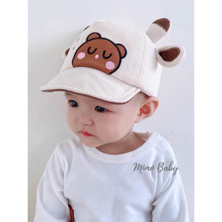 Mũ nón lưỡi trai mềm, mũ tai hươu họa tiết con vật dễ thương cho bé MH127 Mimo Baby