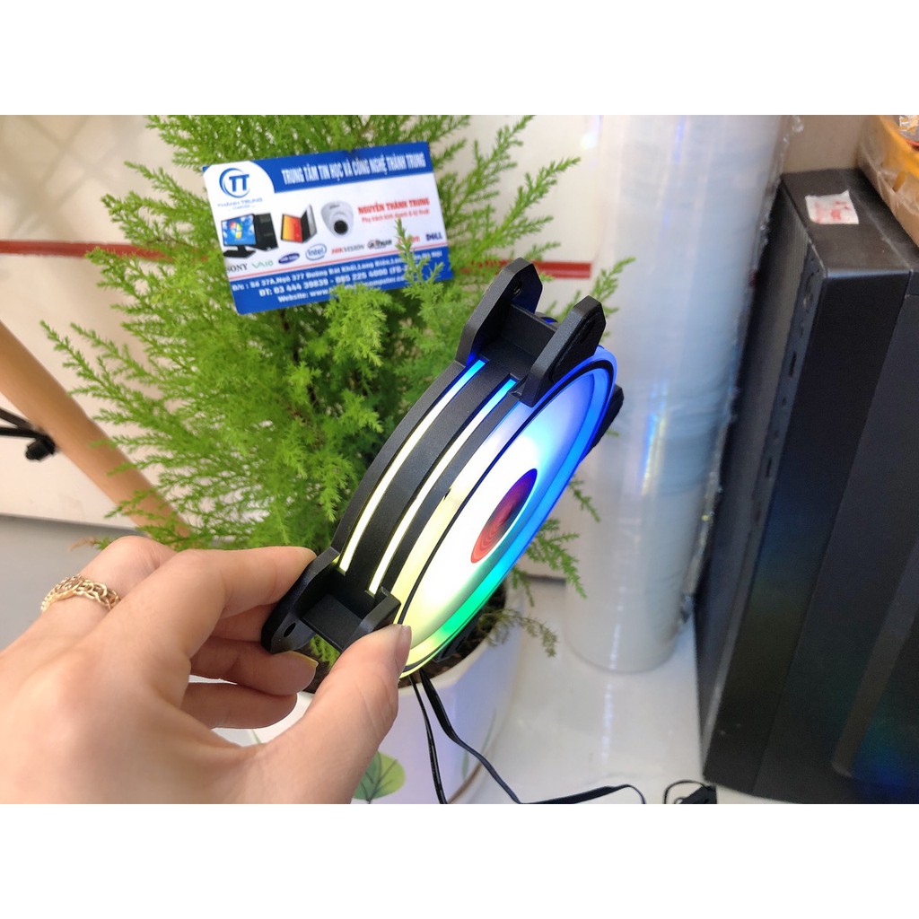 Quạt Tản Nhiệt, Fan Led M1 RGB Coolmoon - Đồng Bộ Hub Coolmoon (Dùng qua Hub chuyển đổi nguồn)