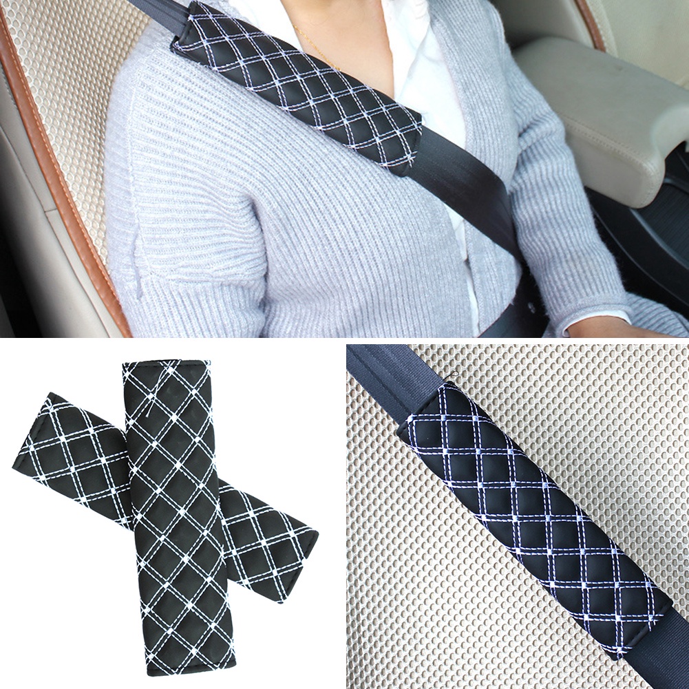 Đệm Bọc Dây An Toàn Xe Hơi Giả Da Nhiều Màu Sắc Bảo Vệ An Toàn Cho Trẻ Em/Người Lớn