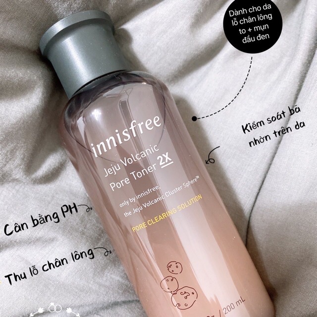 [Mẫu mới 2019] Nước Hoa Hồng Tro Núi Lửa Innisfree Jeju Volcanic Pore Toner