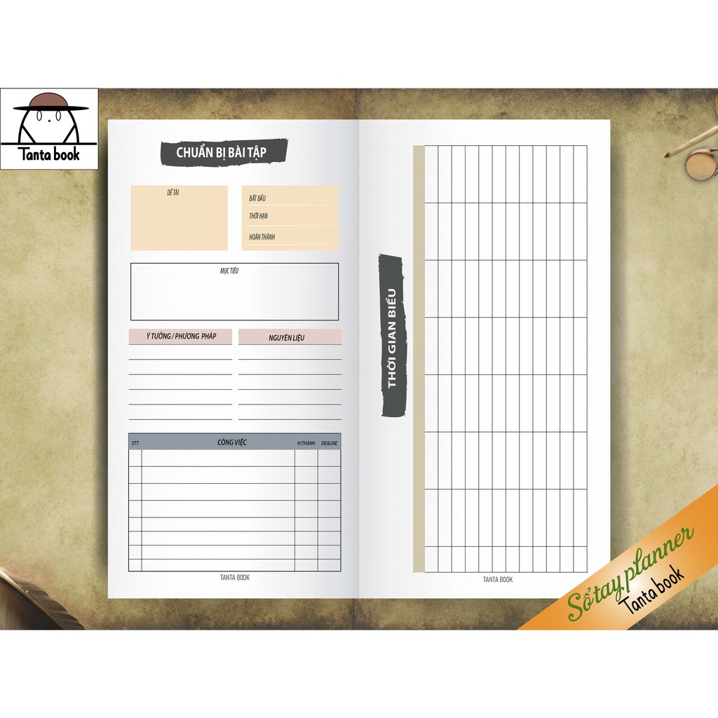 Sổ tay học tập học sinh sinh viên study planner ghi chép học tập hiệu quả hơn , 64 trang, bìa mềm