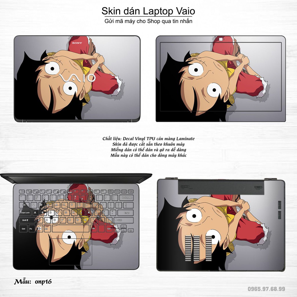 Skin dán Laptop Sony Vaio in hình One Piece _nhiều mẫu 20 (inbox mã máy cho Shop)