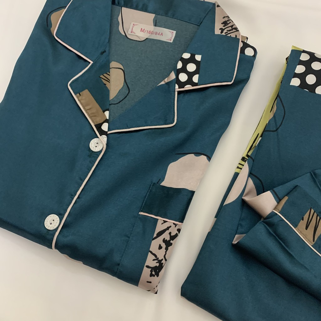 Pijama- Bộ Ngủ Lụa Áo Cộc Quần Dài Nhiều Mẫu Vải Đẹp CDLP03