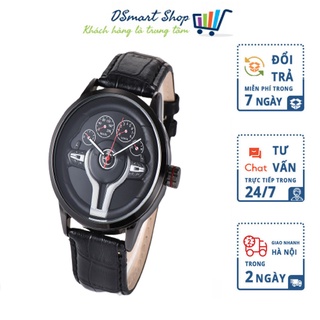 Đồng Hồ Nam Logo Xe hơi BMW, Đồng Hồ Thể Thao Dây da cao cấp, Mặt Kính Sapphire Chống Nước, Viền Kim Loại Không Gỉ