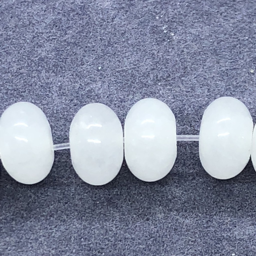 Chuỗi Hạt Ngọc Bích Trắng Tự Nhiên 2.5 * 4.5mm 4 * 6mm 5 * 8mm Dùng Làm Đồ Trang Sức Thủ Công