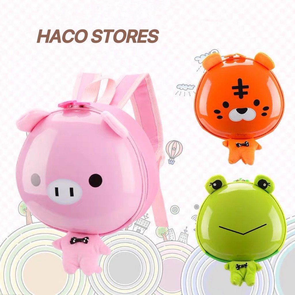 Balo Cho Bé Mẫu Giáo Mầm Non Balo Trẻ Em Bé Trai Bé Gái Nắp Nhựa Hình Thú Chống Nước,Chống Va Đập