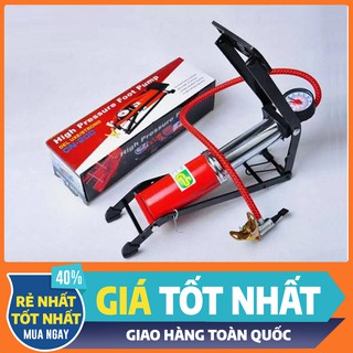 Bơm Hơi Xe Máy Ô Tô Đạp Chân