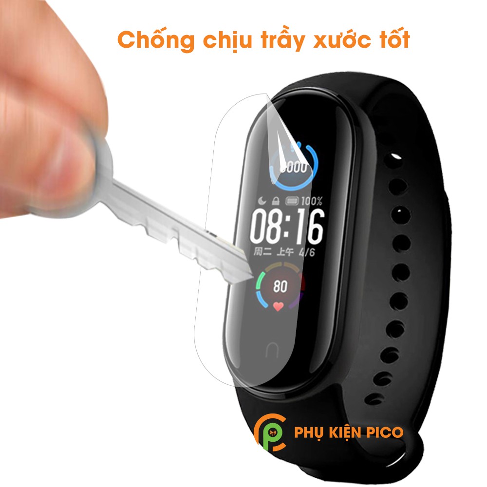 Dán màn hình Mi Band 4 bộ 3 miếng full màn hình dẻo trong suốt PPF tự phục hồi vết xước - Dán dẻo Mi Band 4